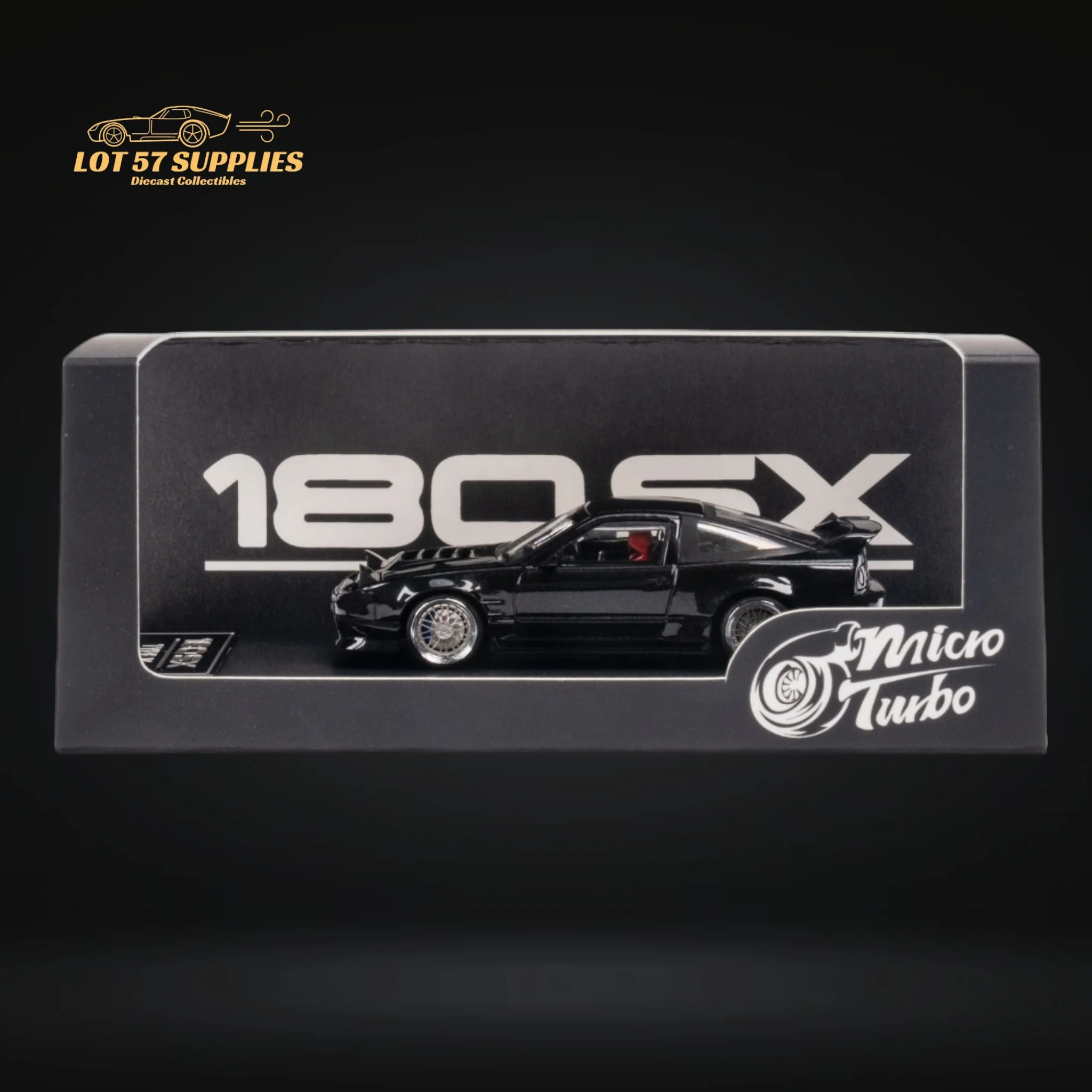 MicroTurbo 180SX Type X Metallic Black 1:64 - Image 5
