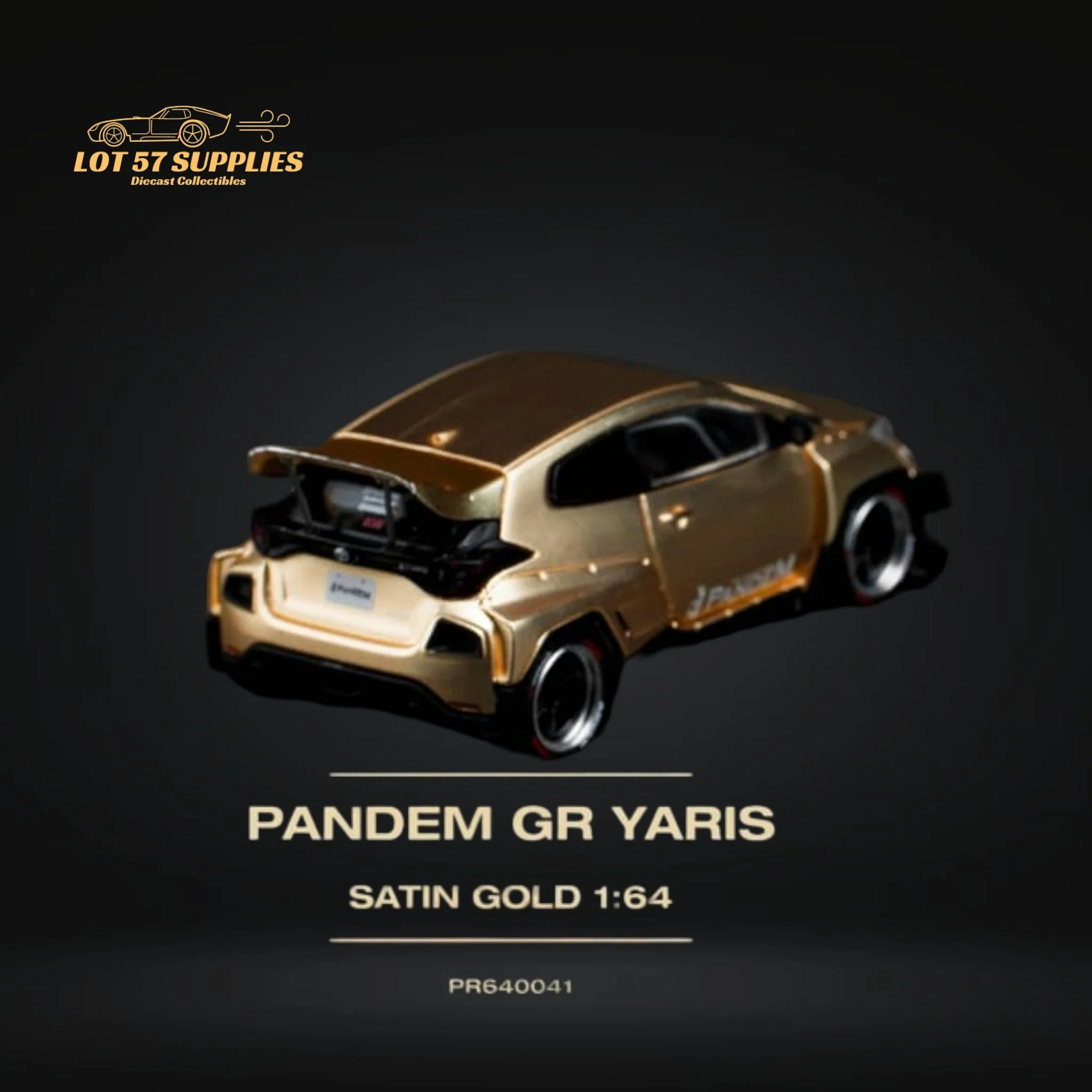 Pop Race Toyota Yaris GR Satin Gold 1:64 - Image 4