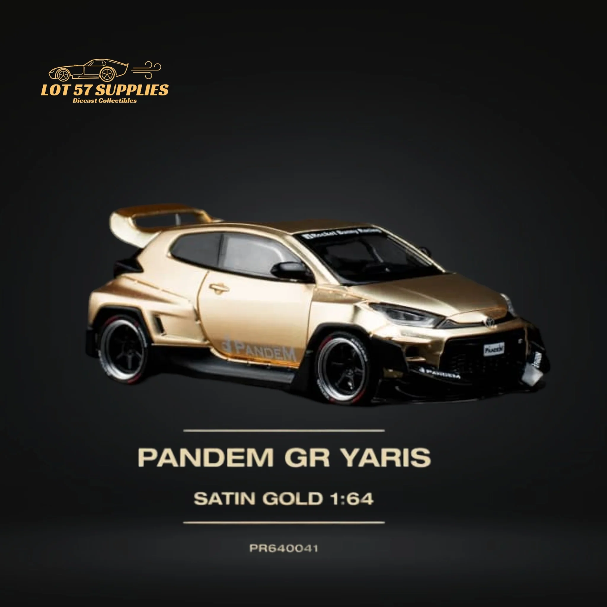 Pop Race Toyota Yaris GR Satin Gold 1:64 - Image 5