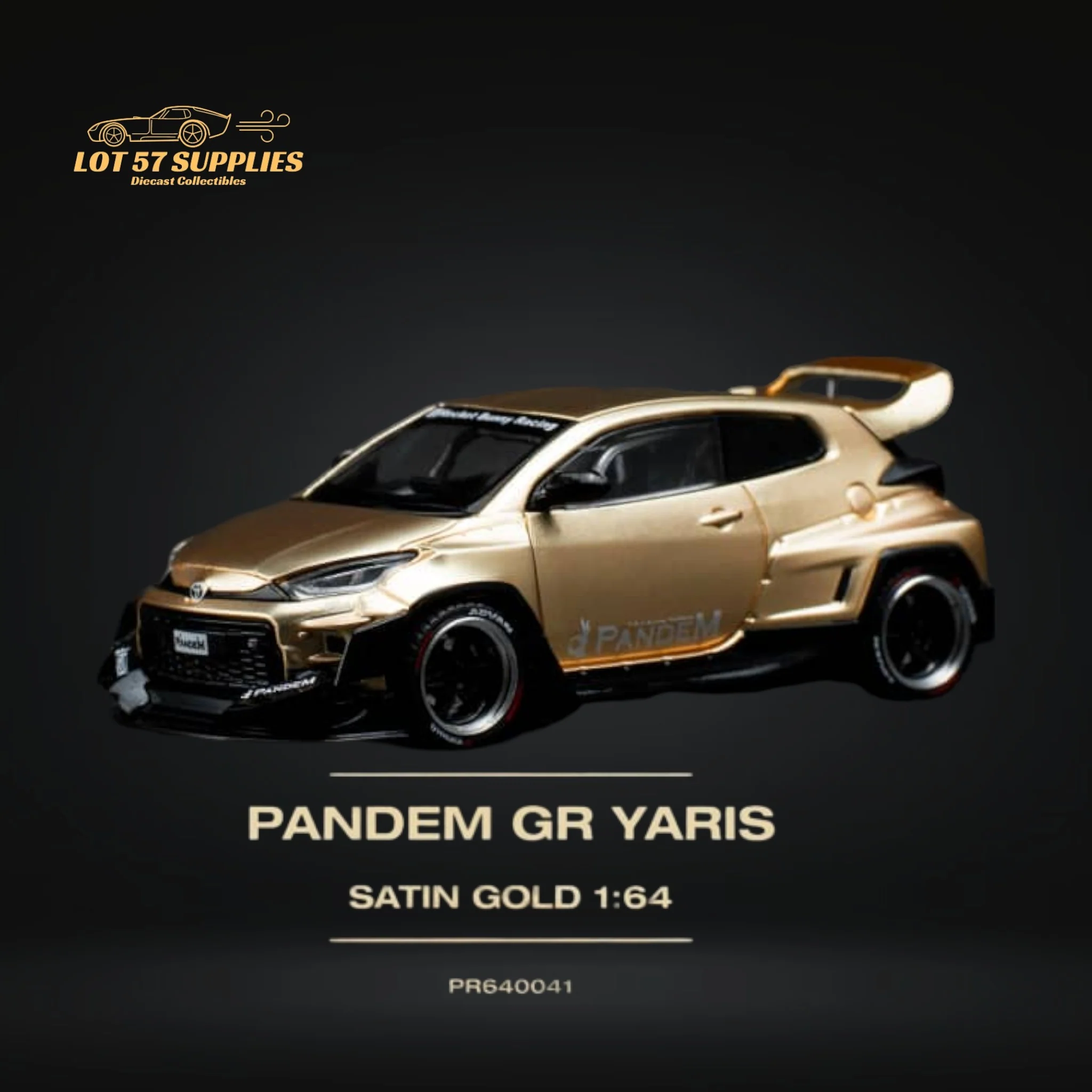 Pop Race Toyota Yaris GR Satin Gold 1:64 - Image 7